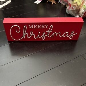 Red Merry Christmas light up Sign!